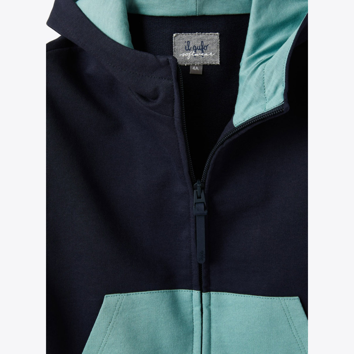 Boys Blue Hooded Zip-Up Jacket