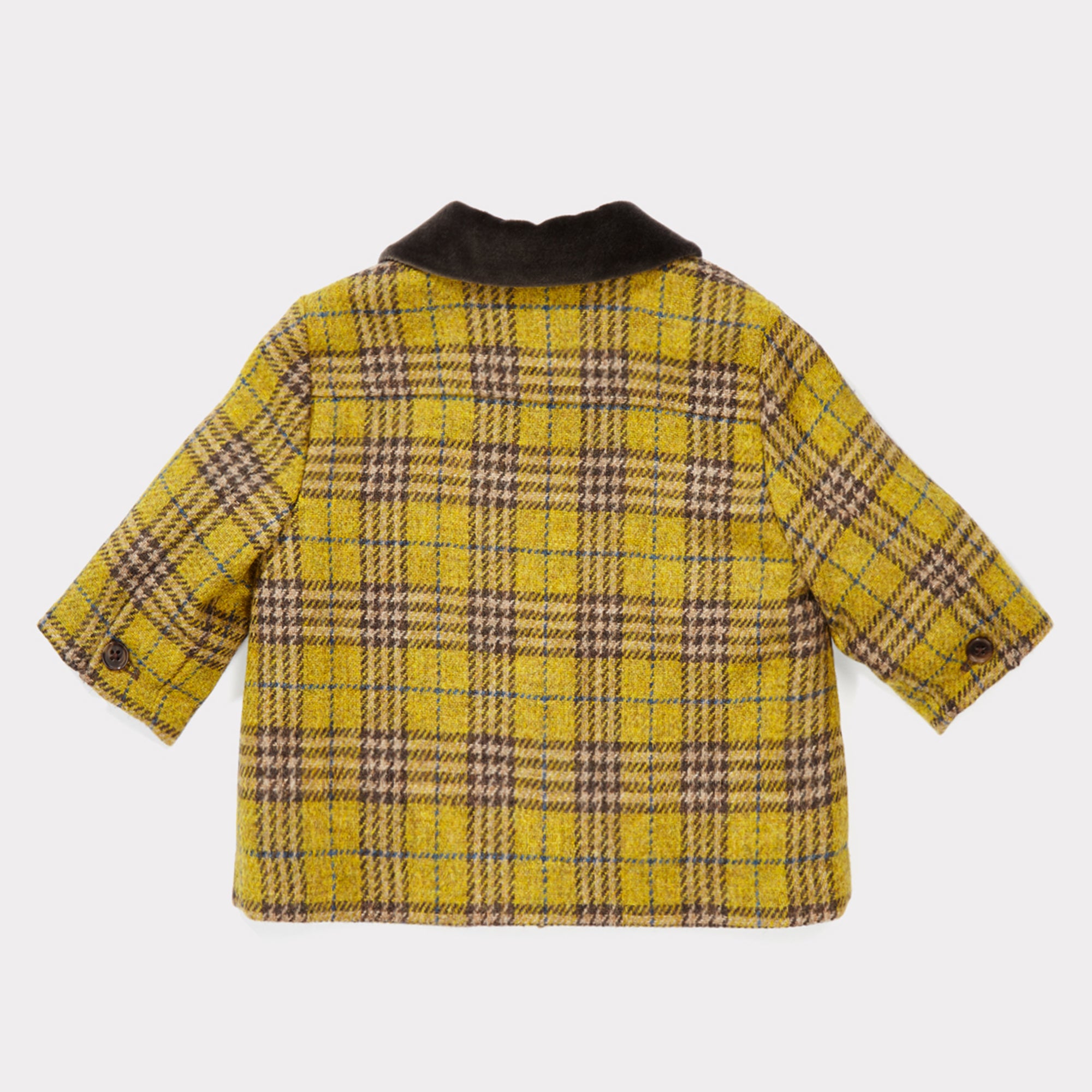 Baby Onion Check Pure New Wool Coat