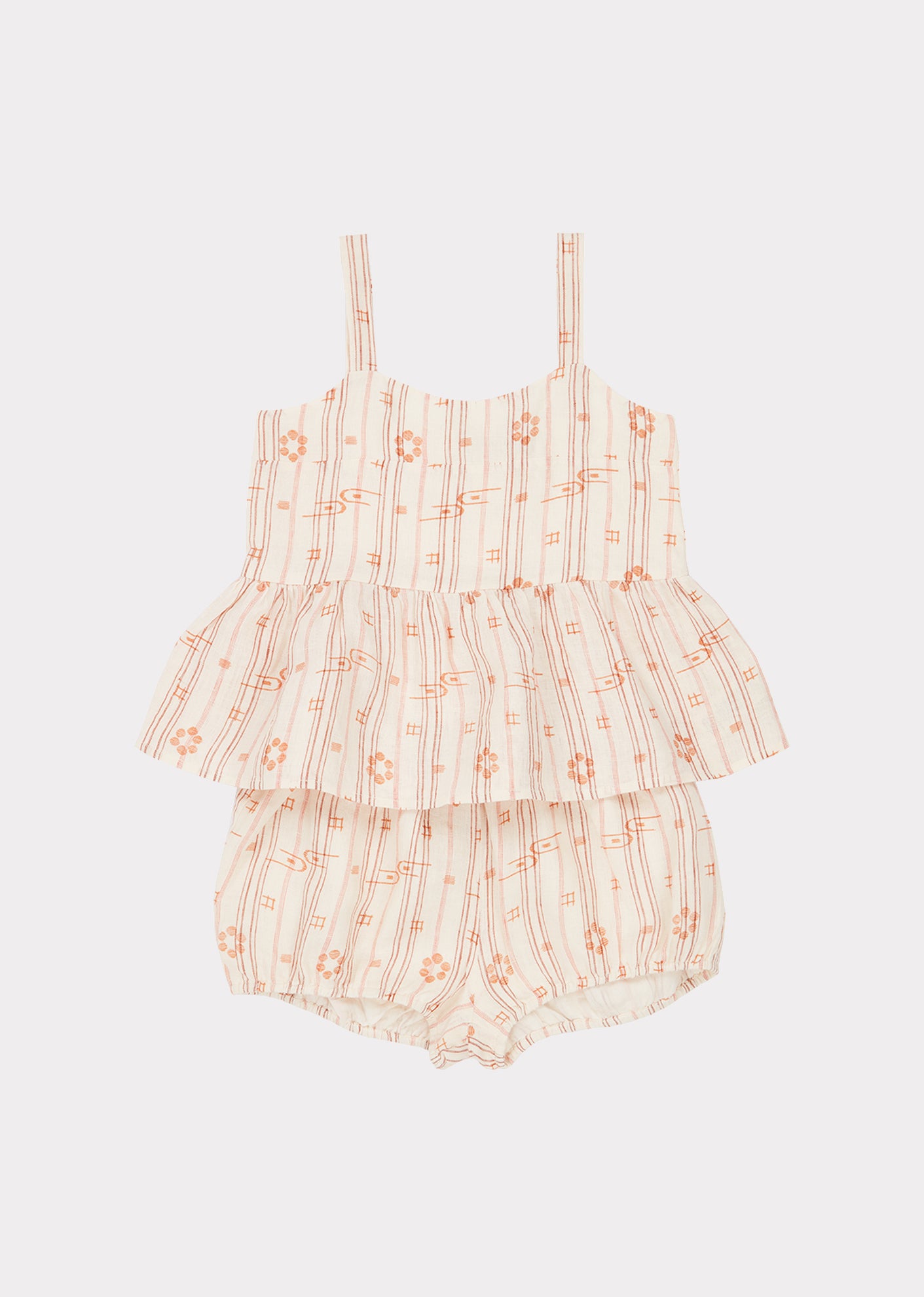 Girls Light Pink Cotton Set