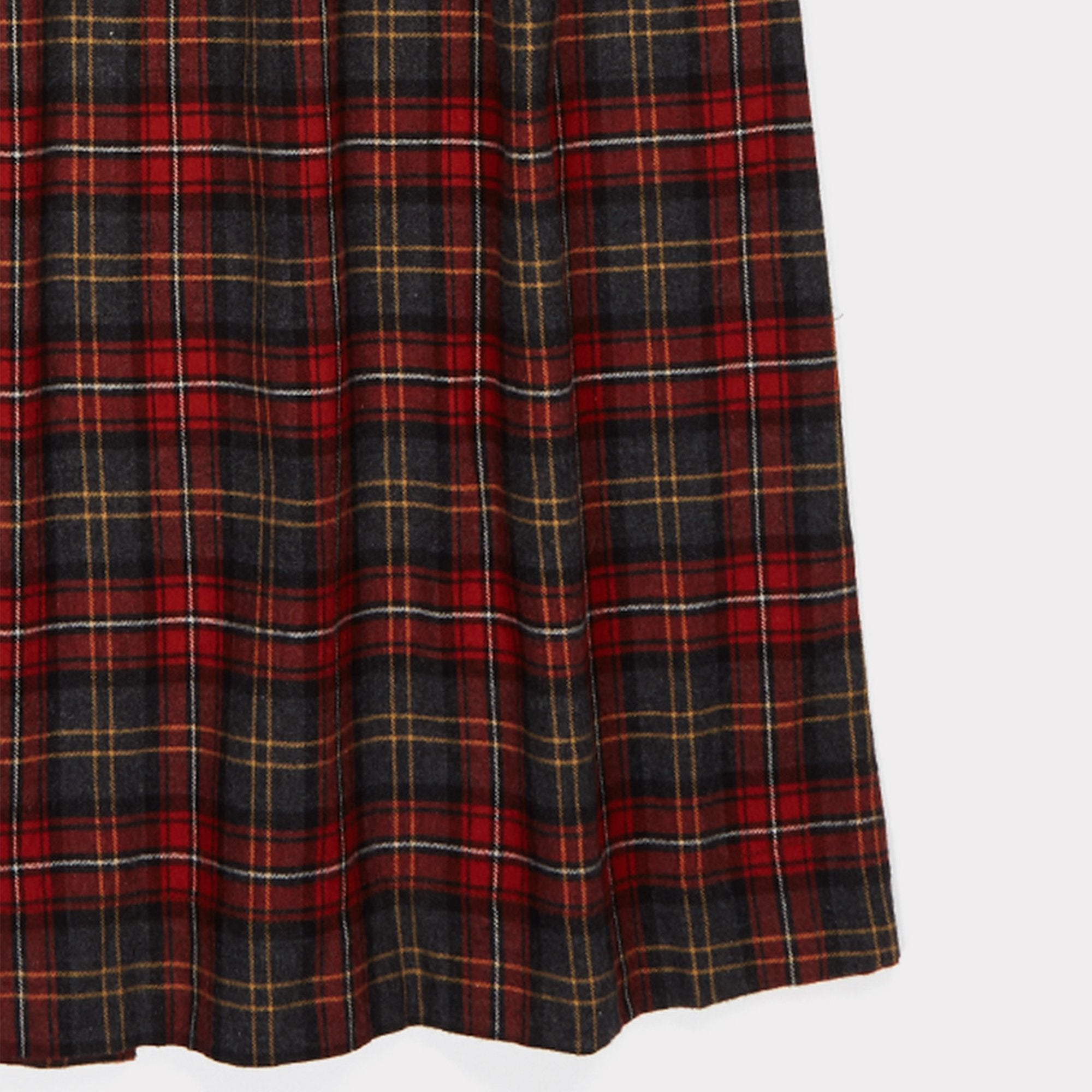 Girls Tartan Red Check Cotton Dress