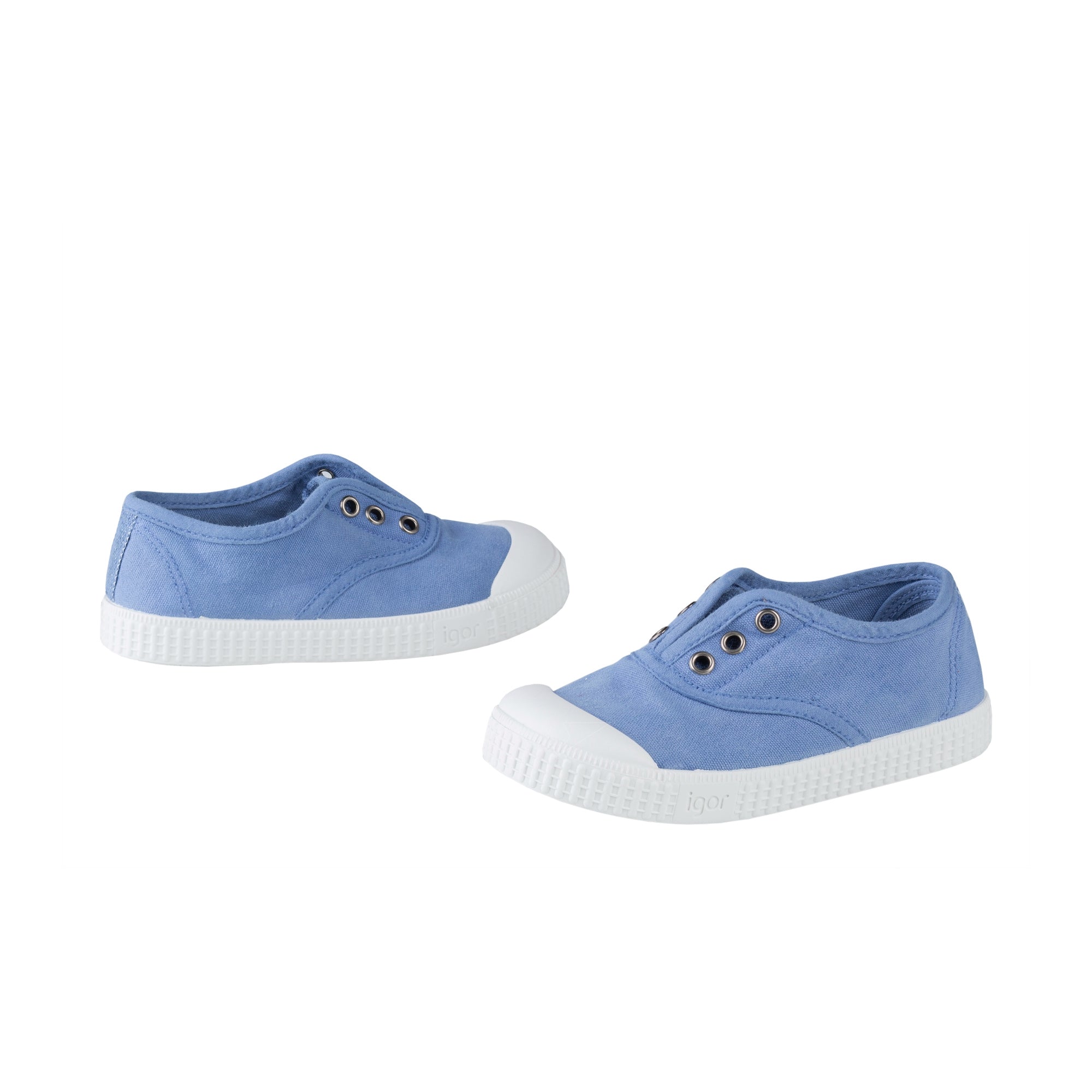 Girls & Boys Blue Cotton Shoes