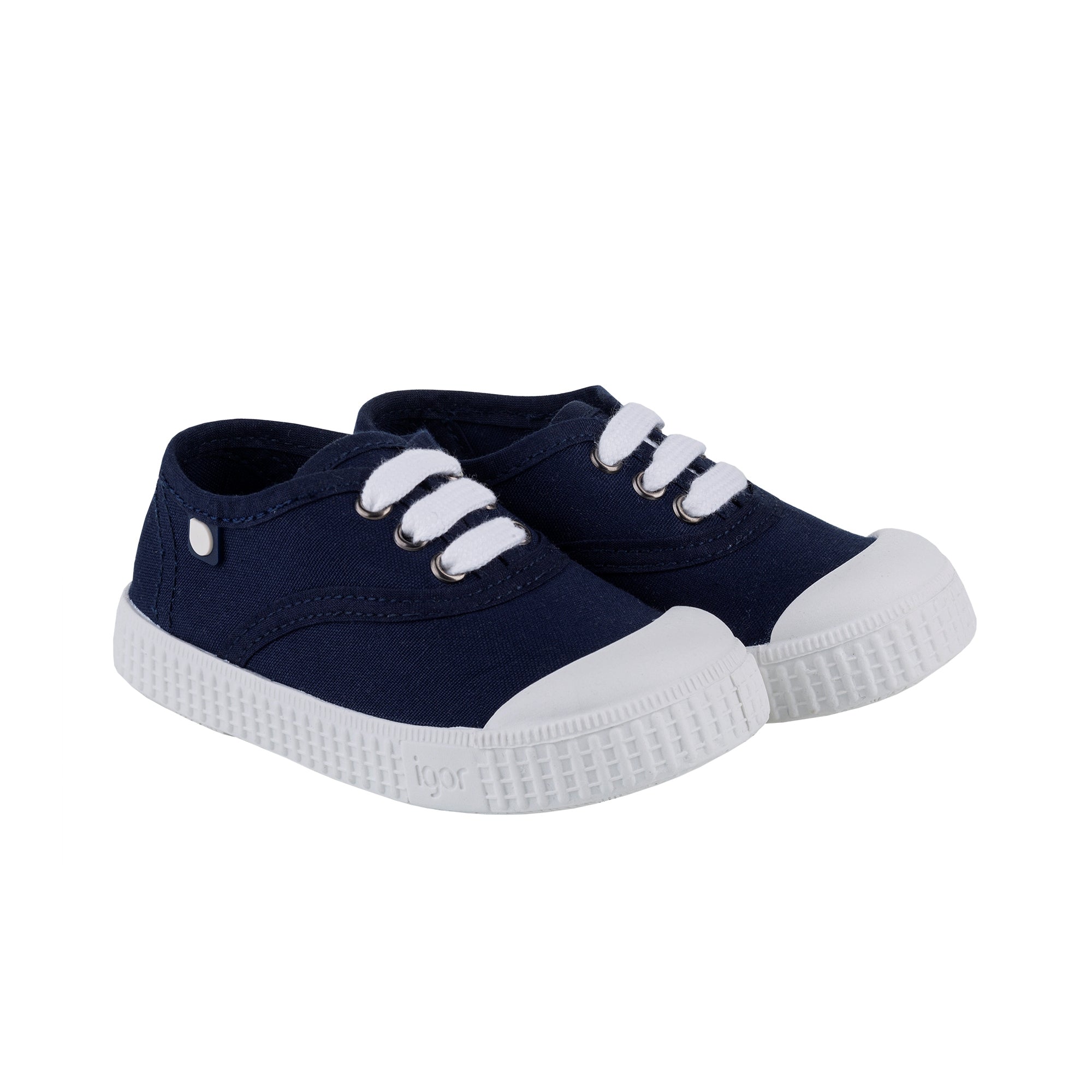 Girls & Boys Navy Cotton Shoes