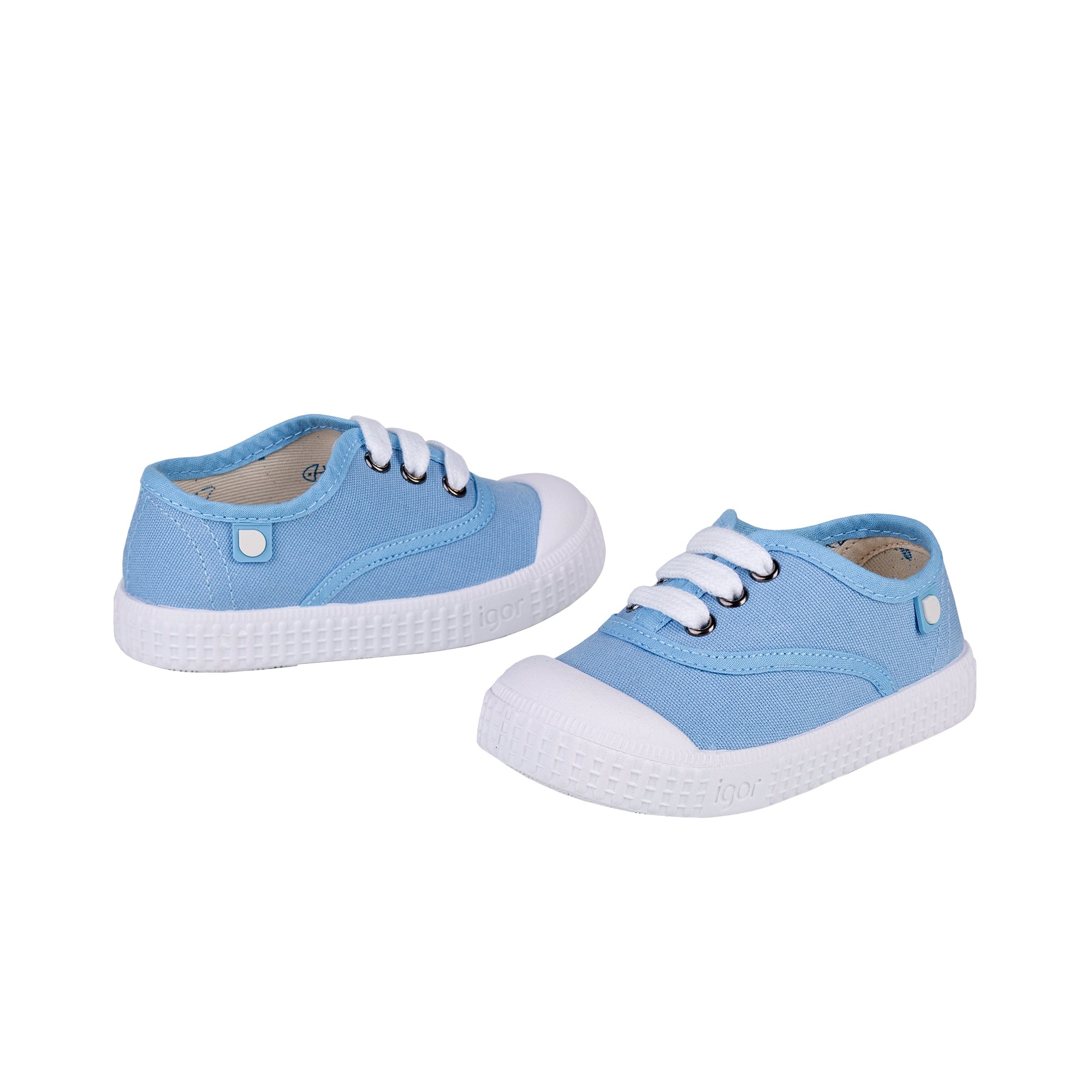 Girls & Boys Light Blue Cotton Shoes