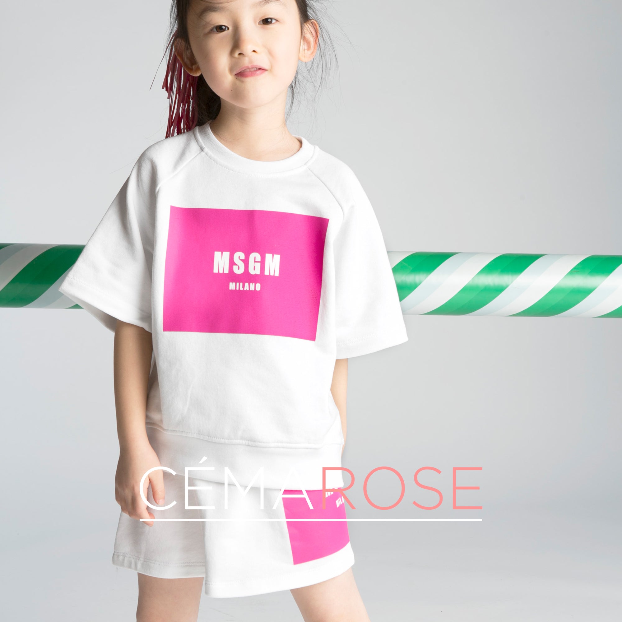 Girls White Logo Cotton Fleece Skirt