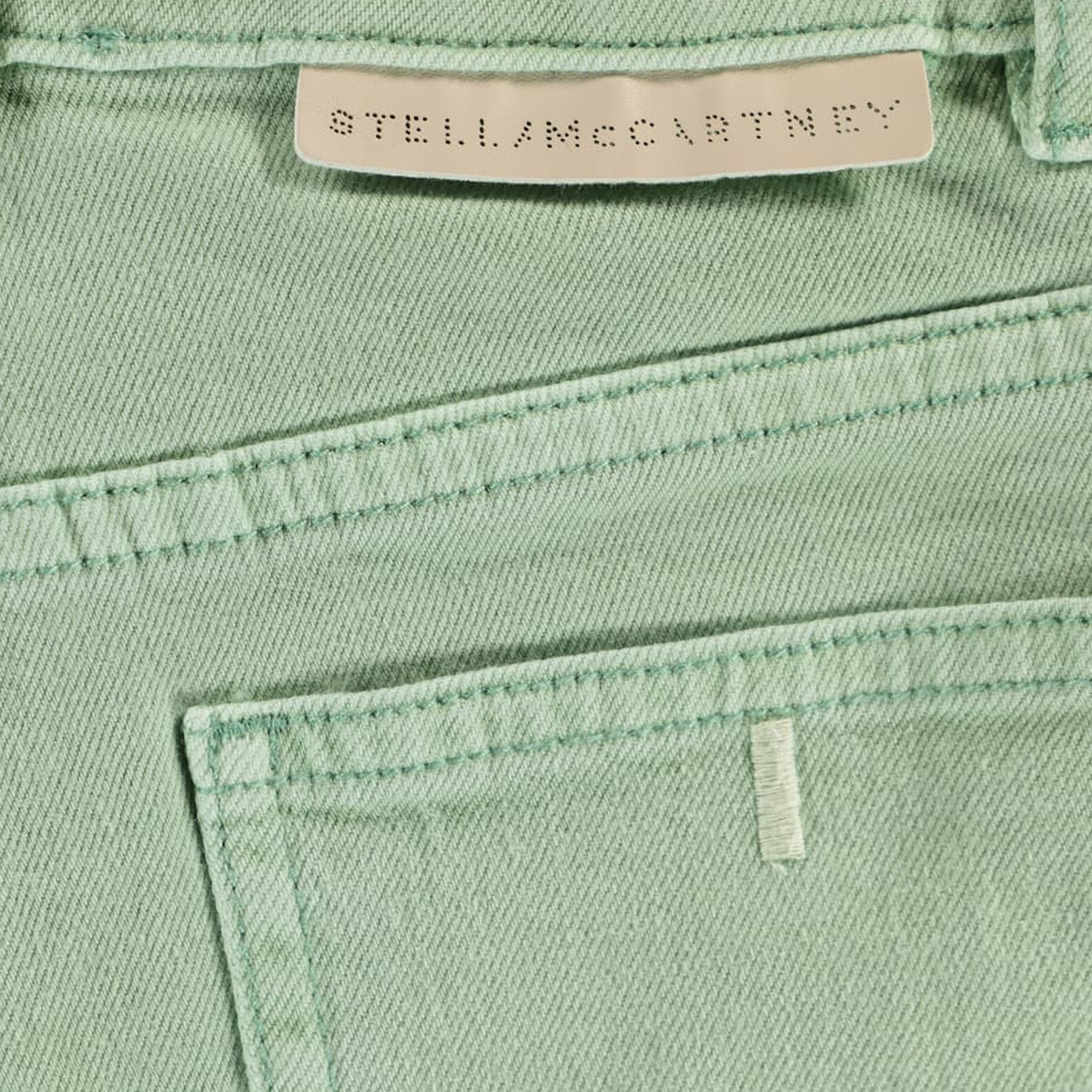 Girls Mint Denim Shorts