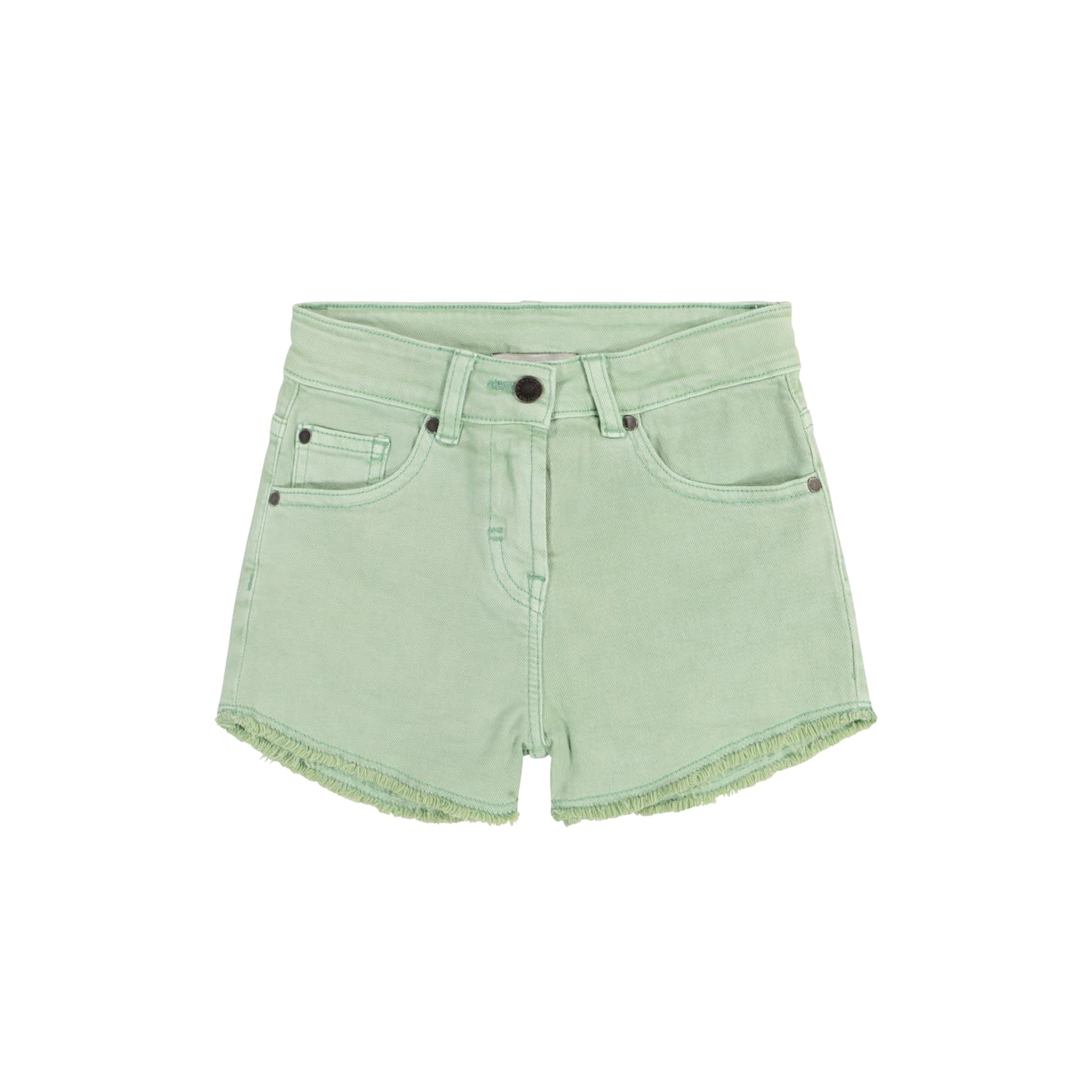 Girls Mint Denim Shorts