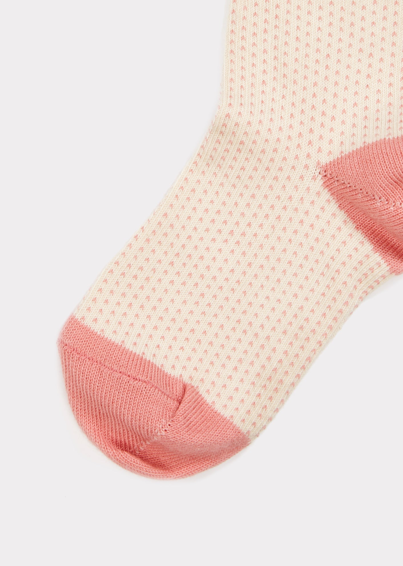 Girls Pink Spotty Knitwear Sock