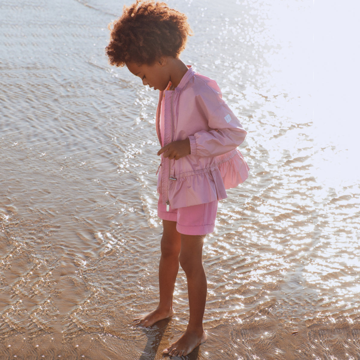 Girls Pink Zip-Up Jacket