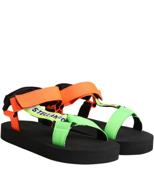 Girls Multicolor Tape Sandals