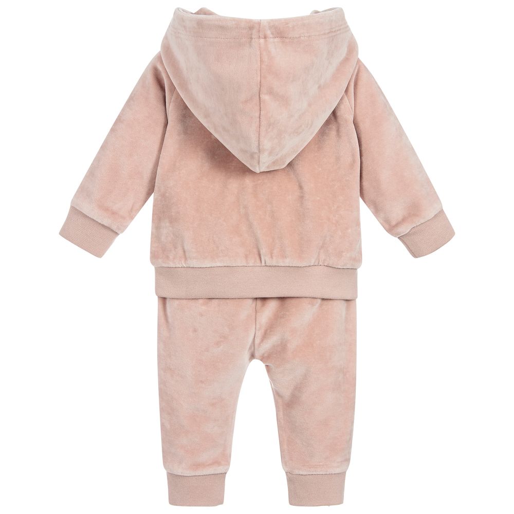 Baby Girls Dusky Rose Cotton Tracksuit