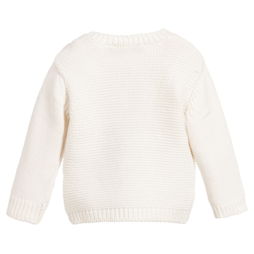 Baby White Cotton Jumper