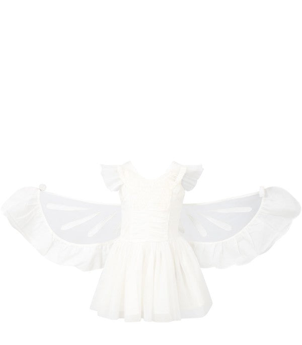 Girls White Butterfly Tulle Dress