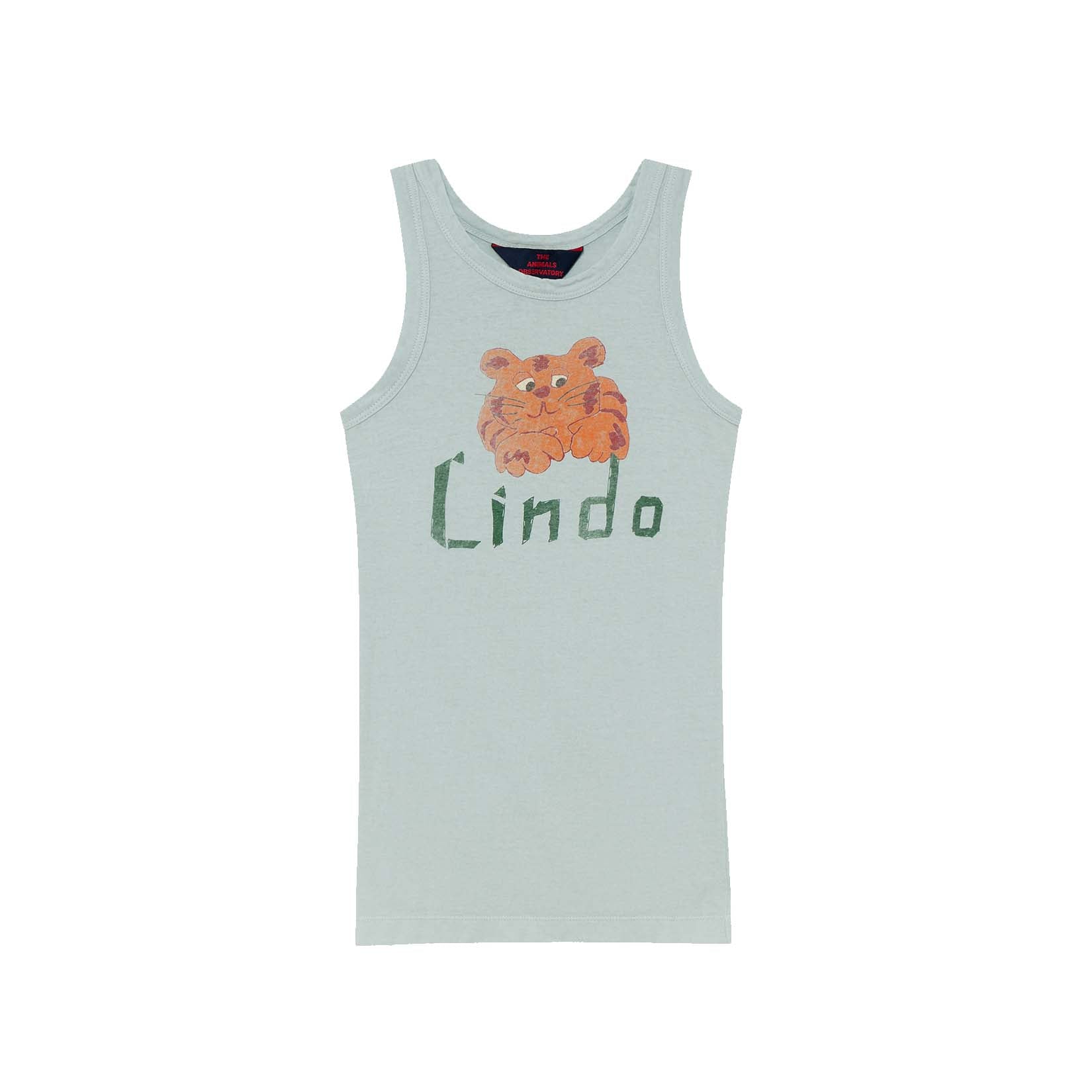 Girls Blue Painted Cotton Dress