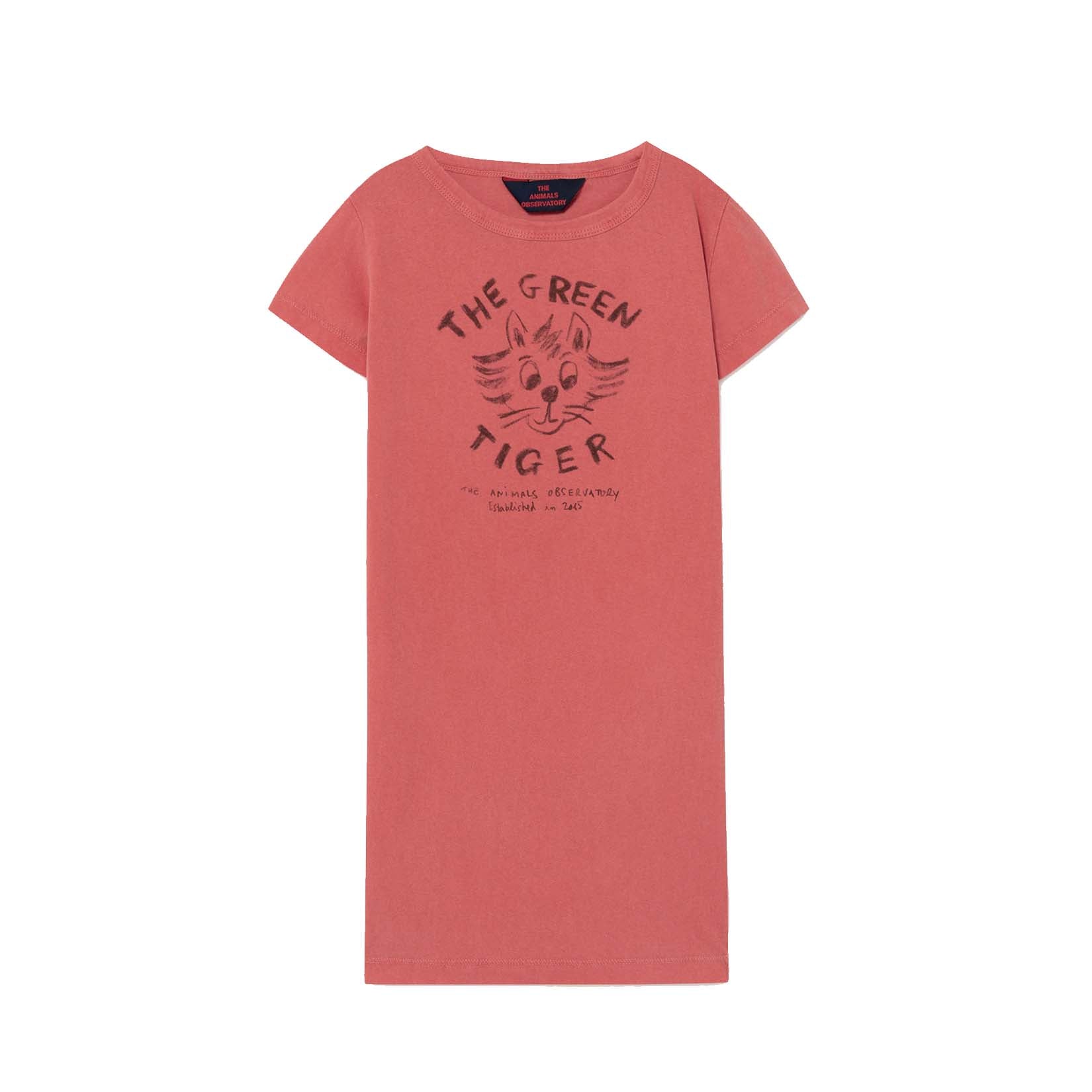 Girls Red Tiger Cotton Dress