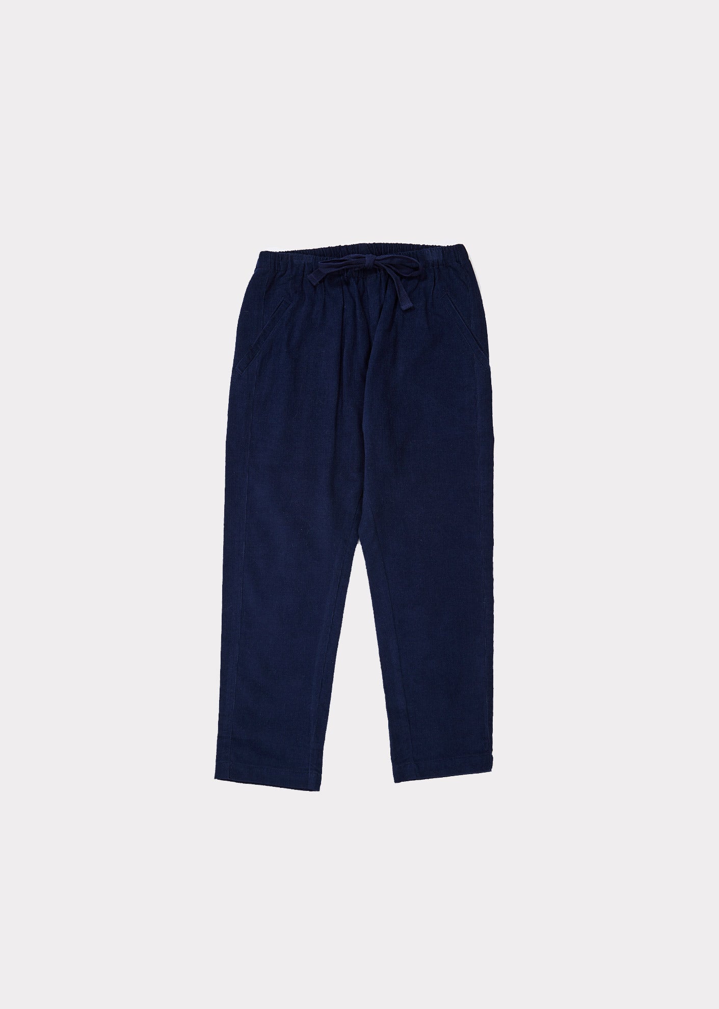 Girls Dark Blue Cotton Trousers