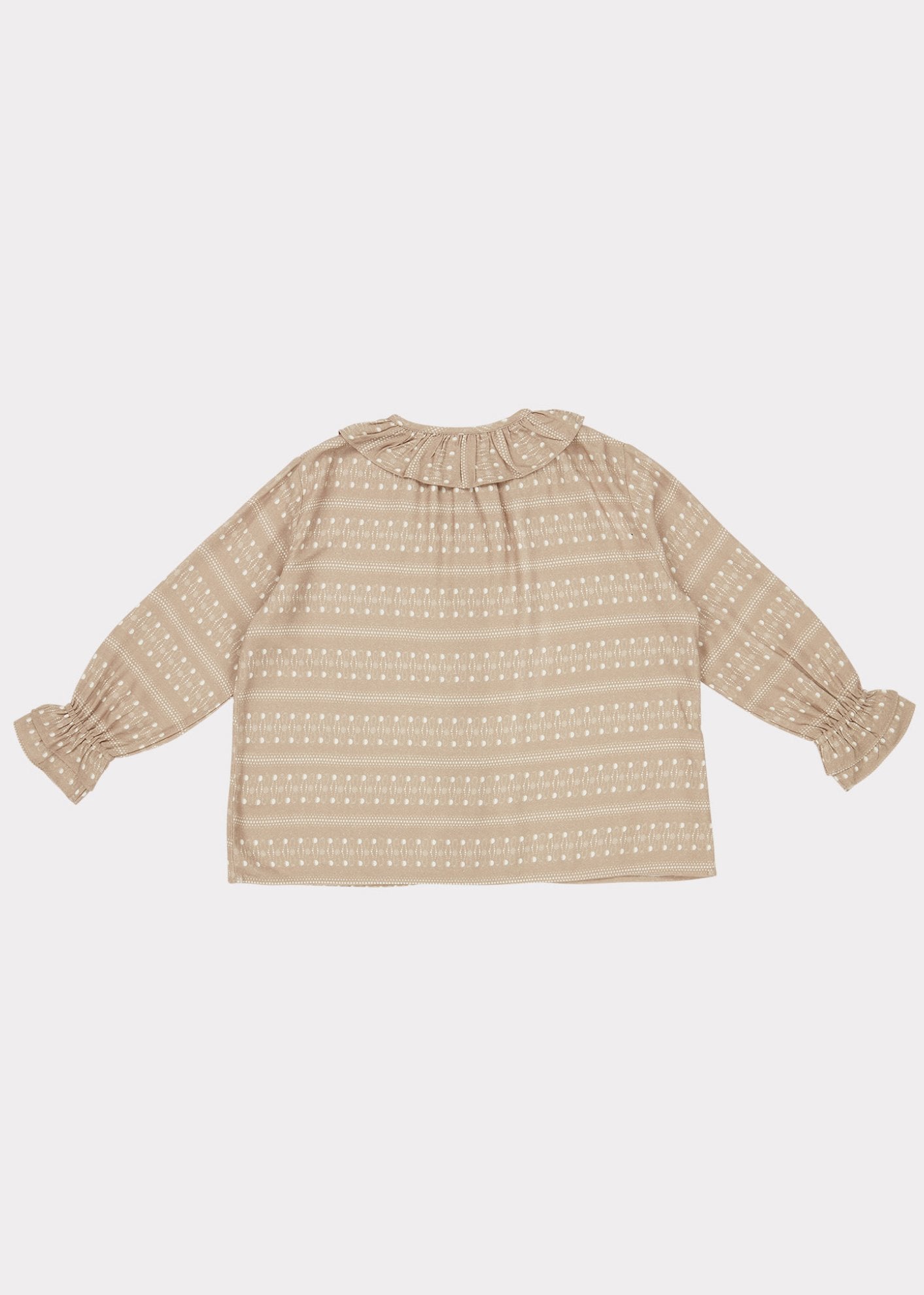 Girls Chestnut Dotty Print Tern Shirt