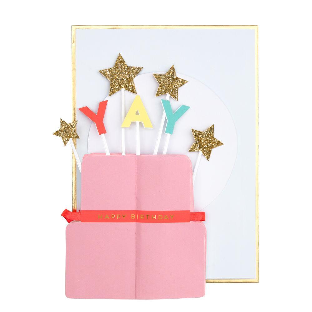 Yay! Cake Stand-up Card