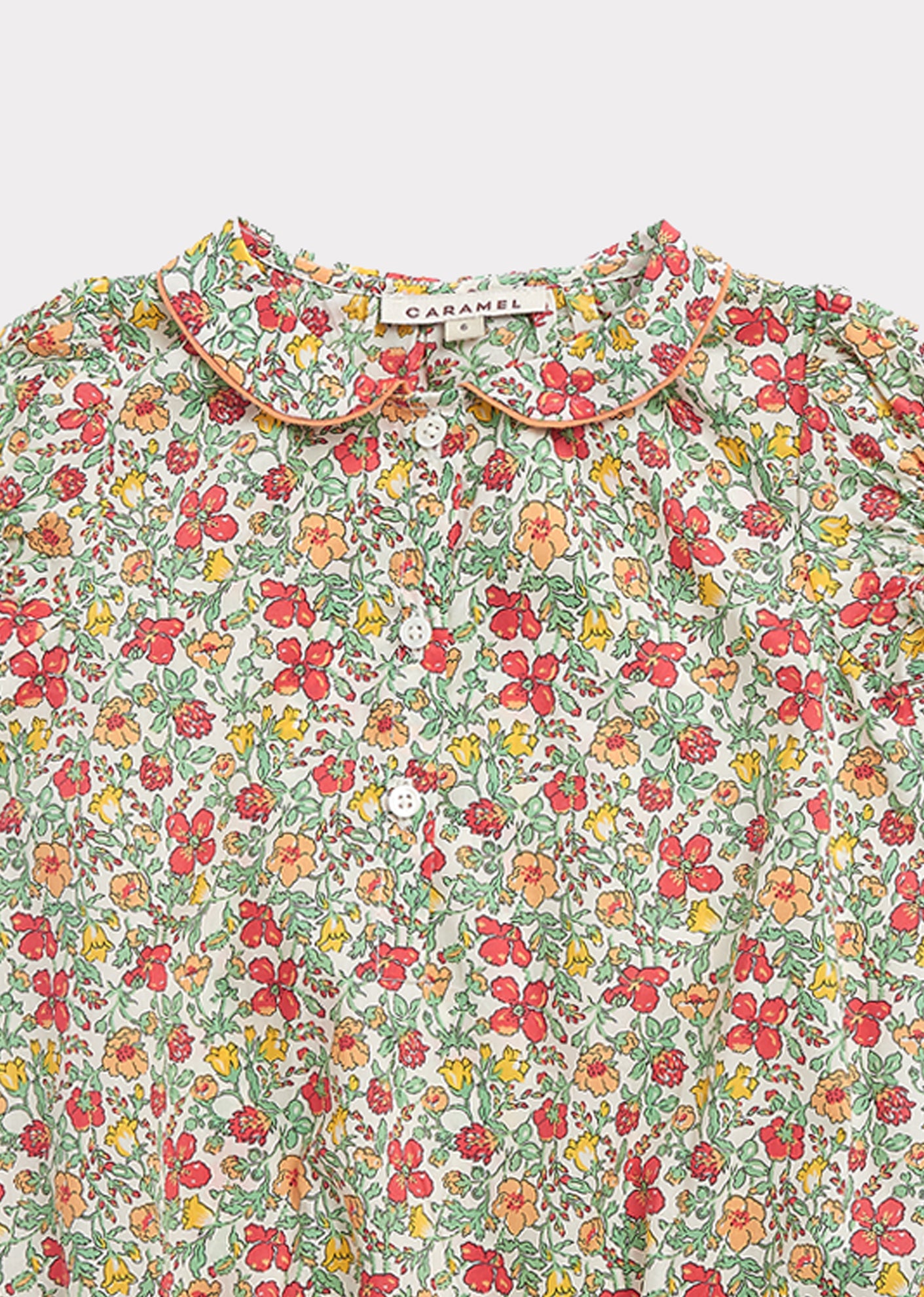 Baby Girls Green & Red Flowers Cotton Jumpsuit