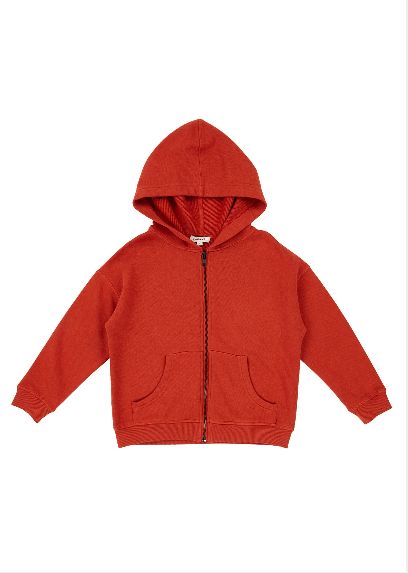Girls Red Hooded Cotton Top