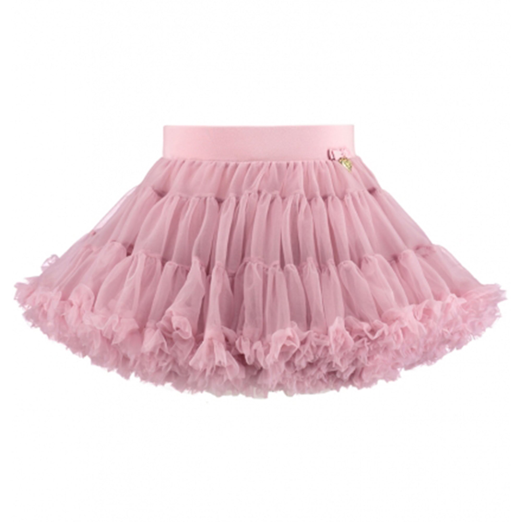 Girls Vintage Pink Nylon Knitted Skirt