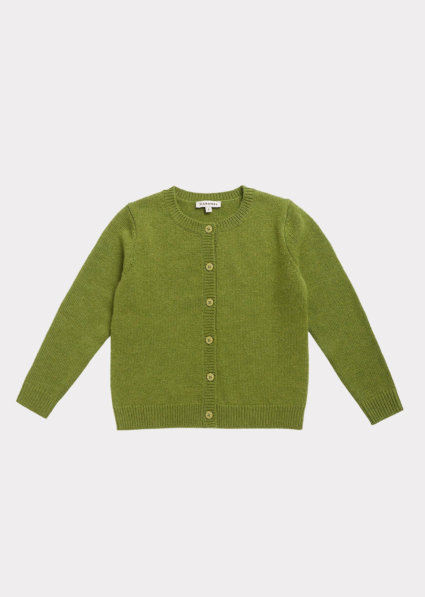 Girls Green Cashmere Cardigan