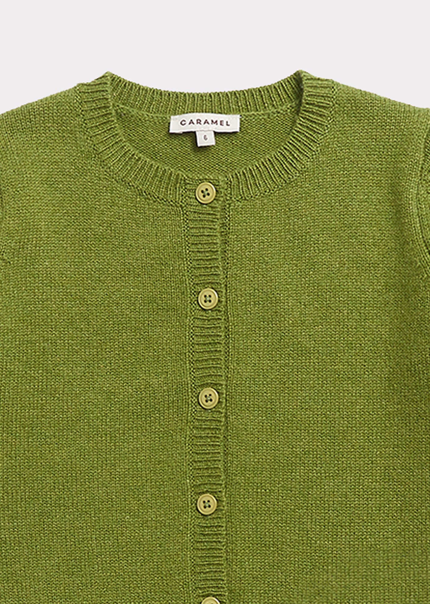 Girls Green Cashmere Cardigan