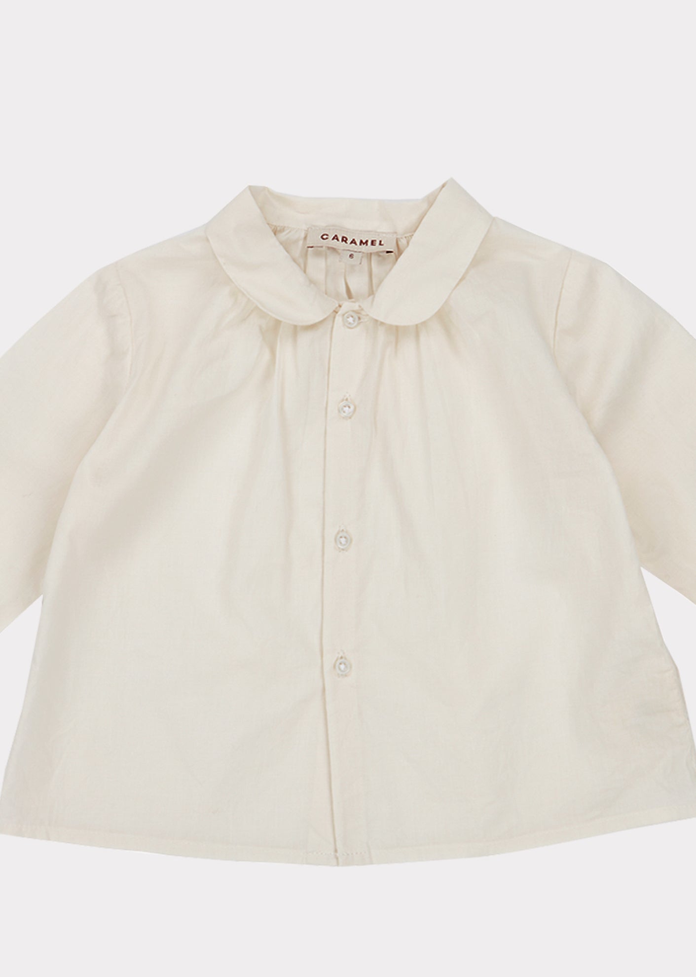 Baby Girls White Cotton Shirt