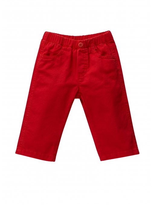 Baby Lava Red Cotton Treousers