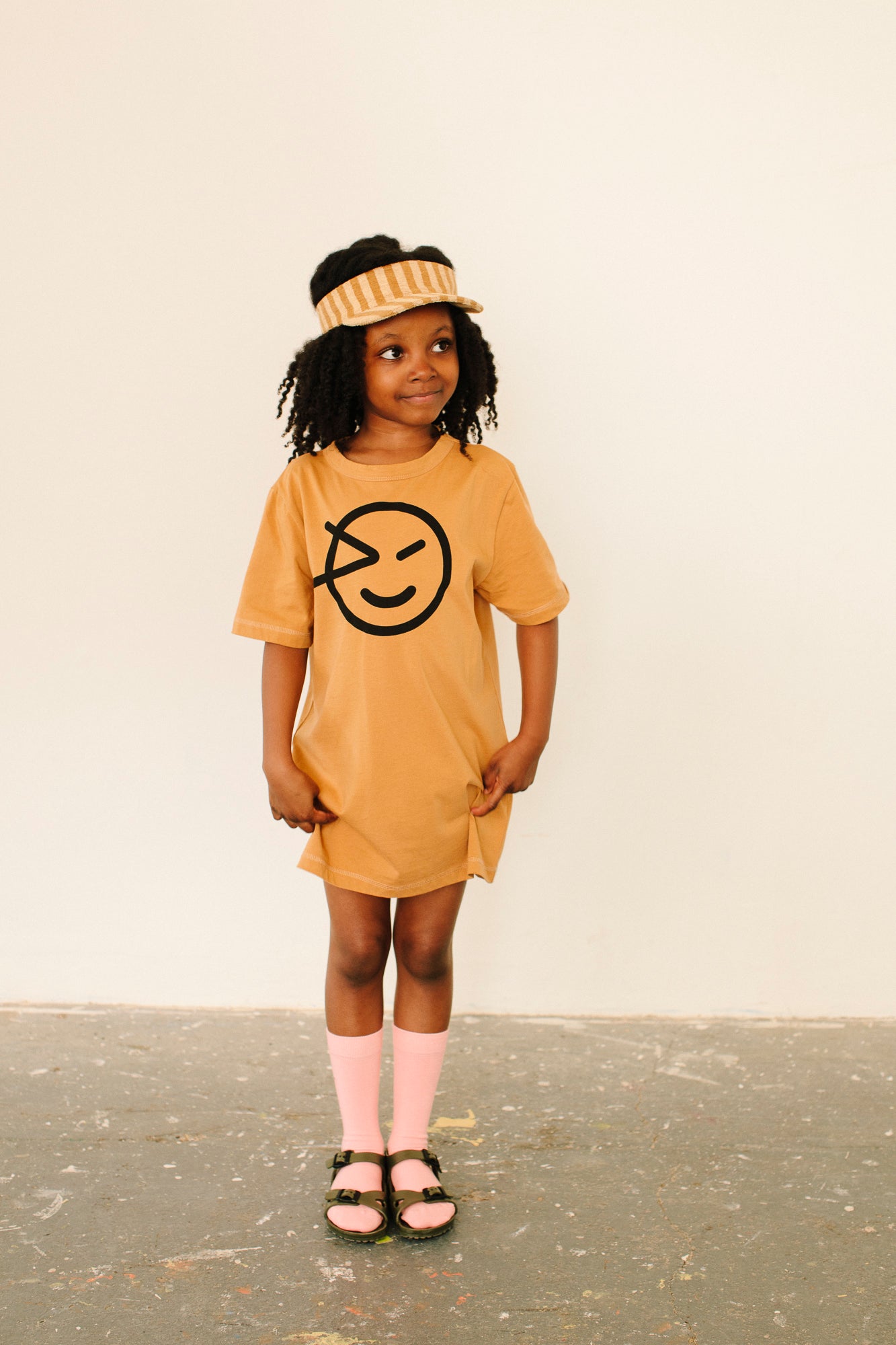 Girls Brown Logo Cotton Dress