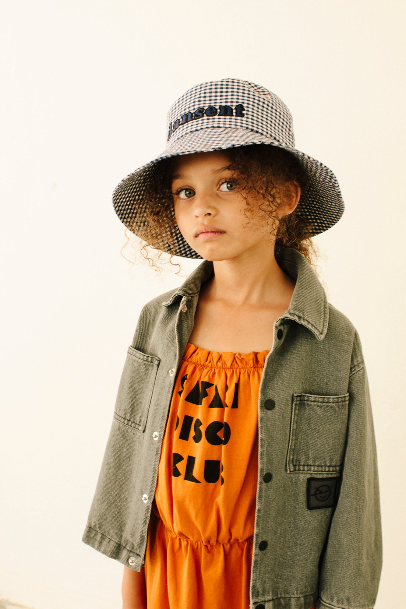 Girls Blue Logo Wide Brim Hat