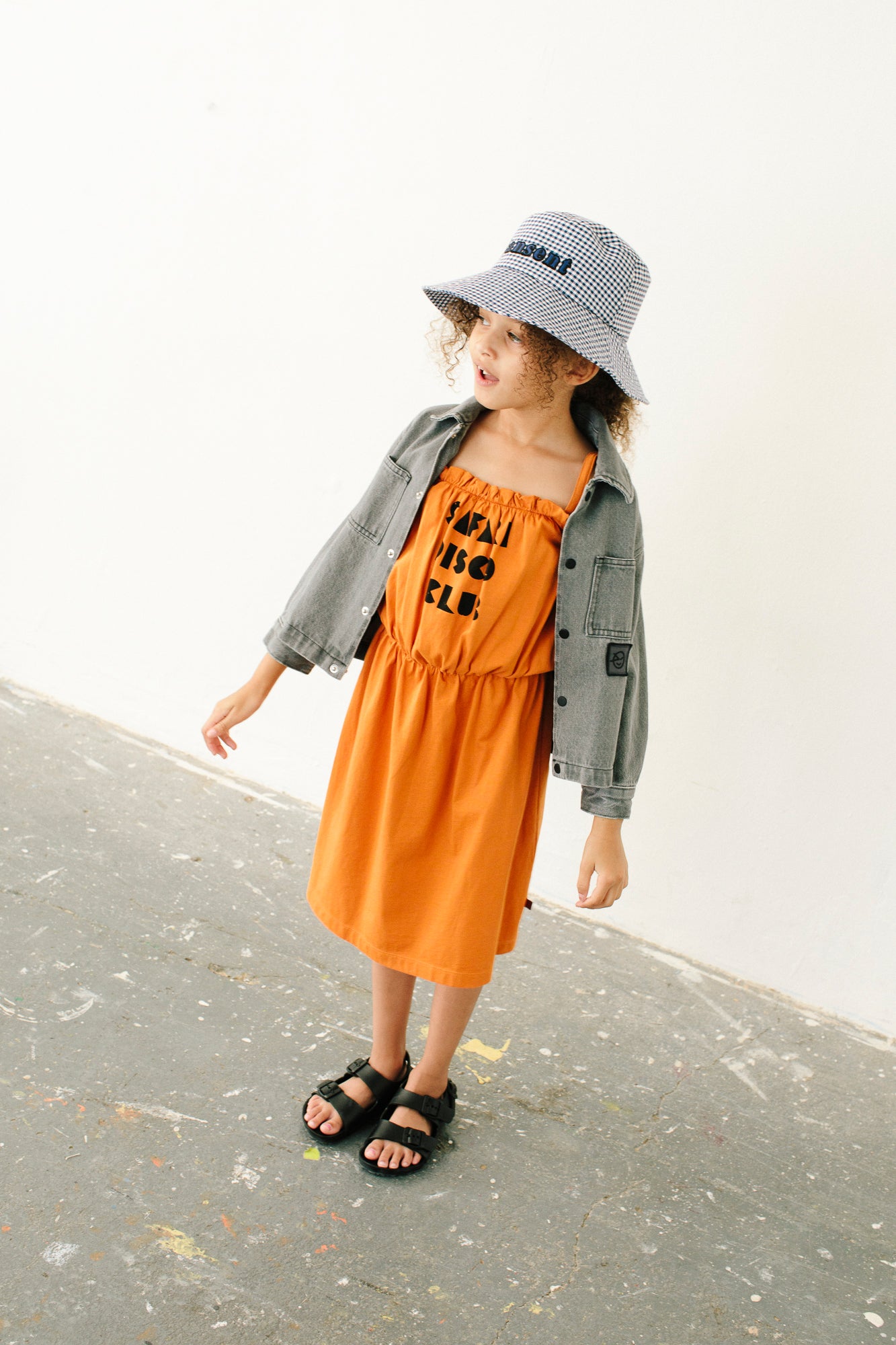 Girls Blue Logo Wide Brim Hat