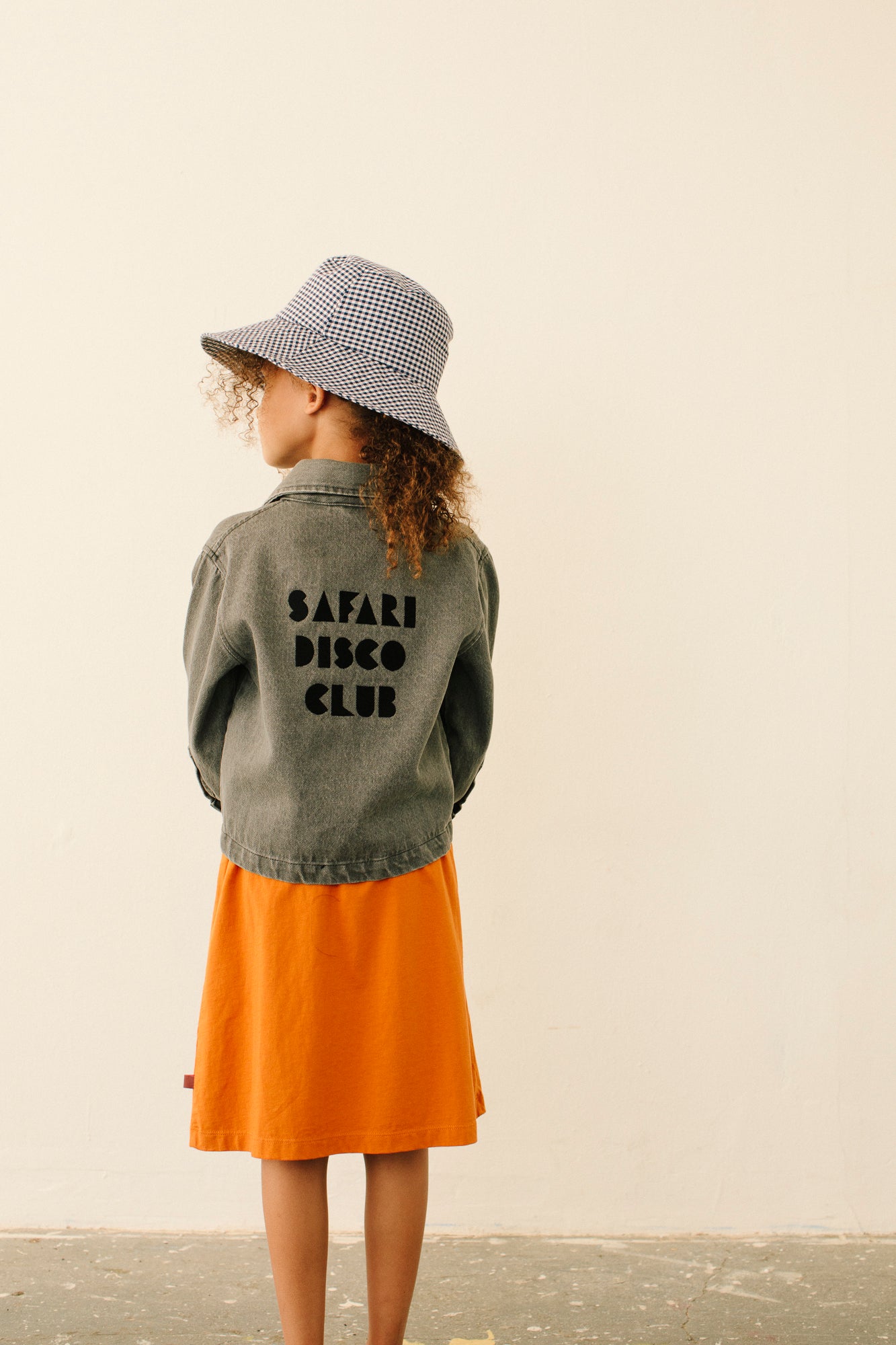 Girls Orange Logo Cotton Dress